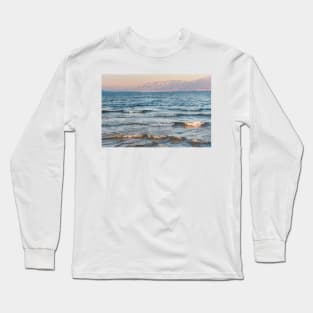 Sunset Waves and Mountains Long Sleeve T-Shirt